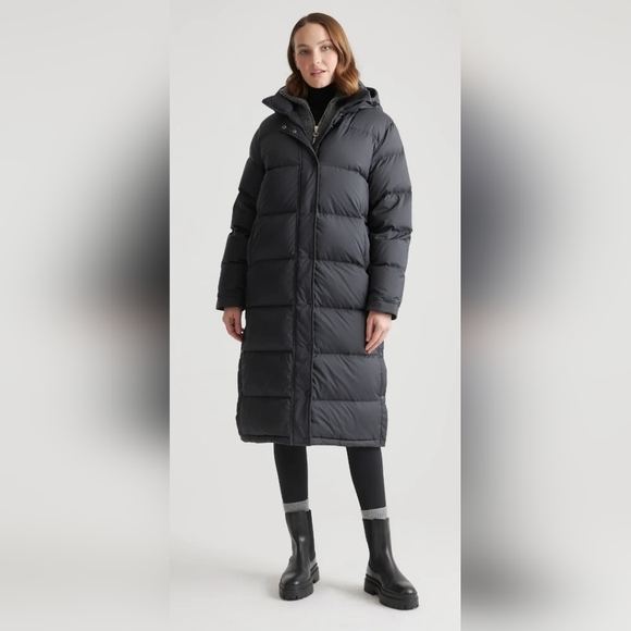 Quince SEALED! NWT! Responsible Down Long Puffer Jacket in Black. Sz Md. R2S!! - Picture 2 of 16